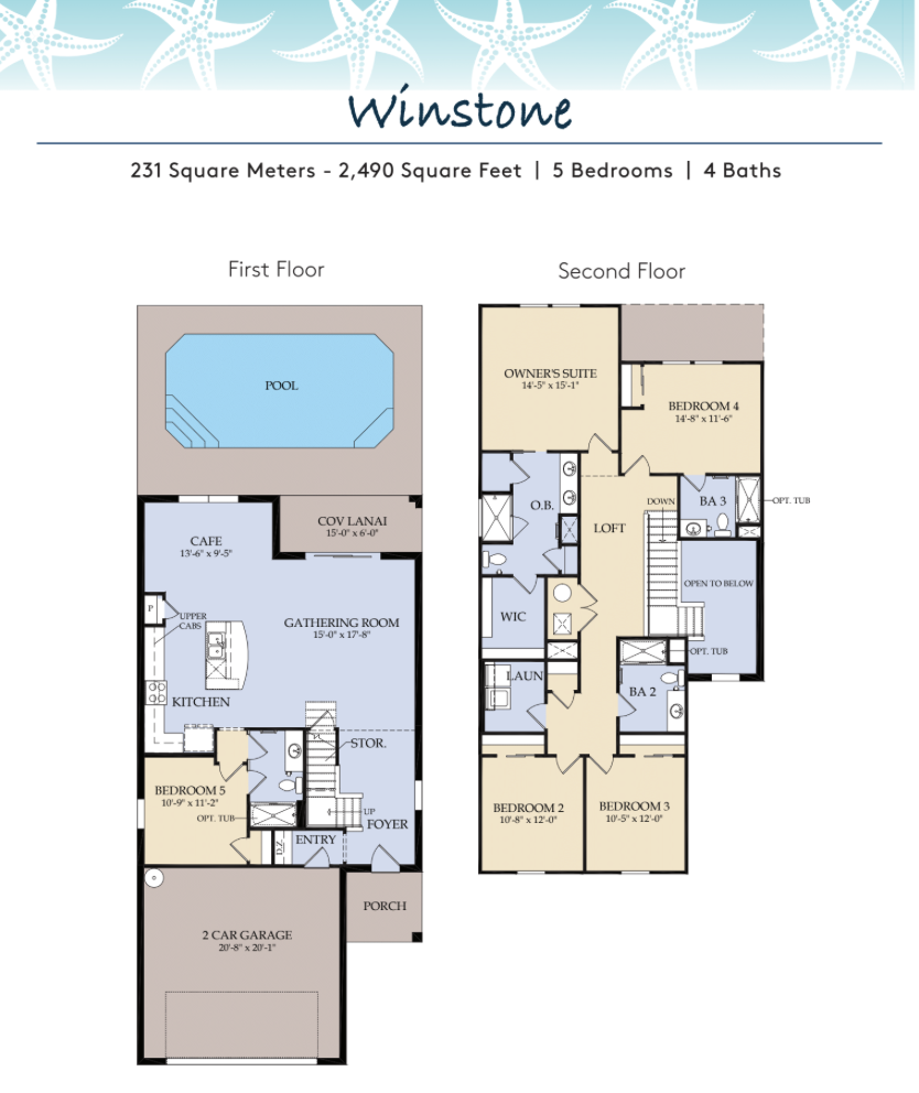 Winstone Floorplan at Windsor Cay - Discover the luxurious vacation destination of Windsor Cay - Disney World Vacation Resort by Pulte Homes, located in the heart of Orlando, Florida. Our resort homes are perfectly situated near top attractions such as Walt Disney World, Universal Studios, SeaWorld, and Legoland, providing an unforgettable vacation experience. Explore our resort homes today and invest in the ultimate Orlando vacation lifestyle!