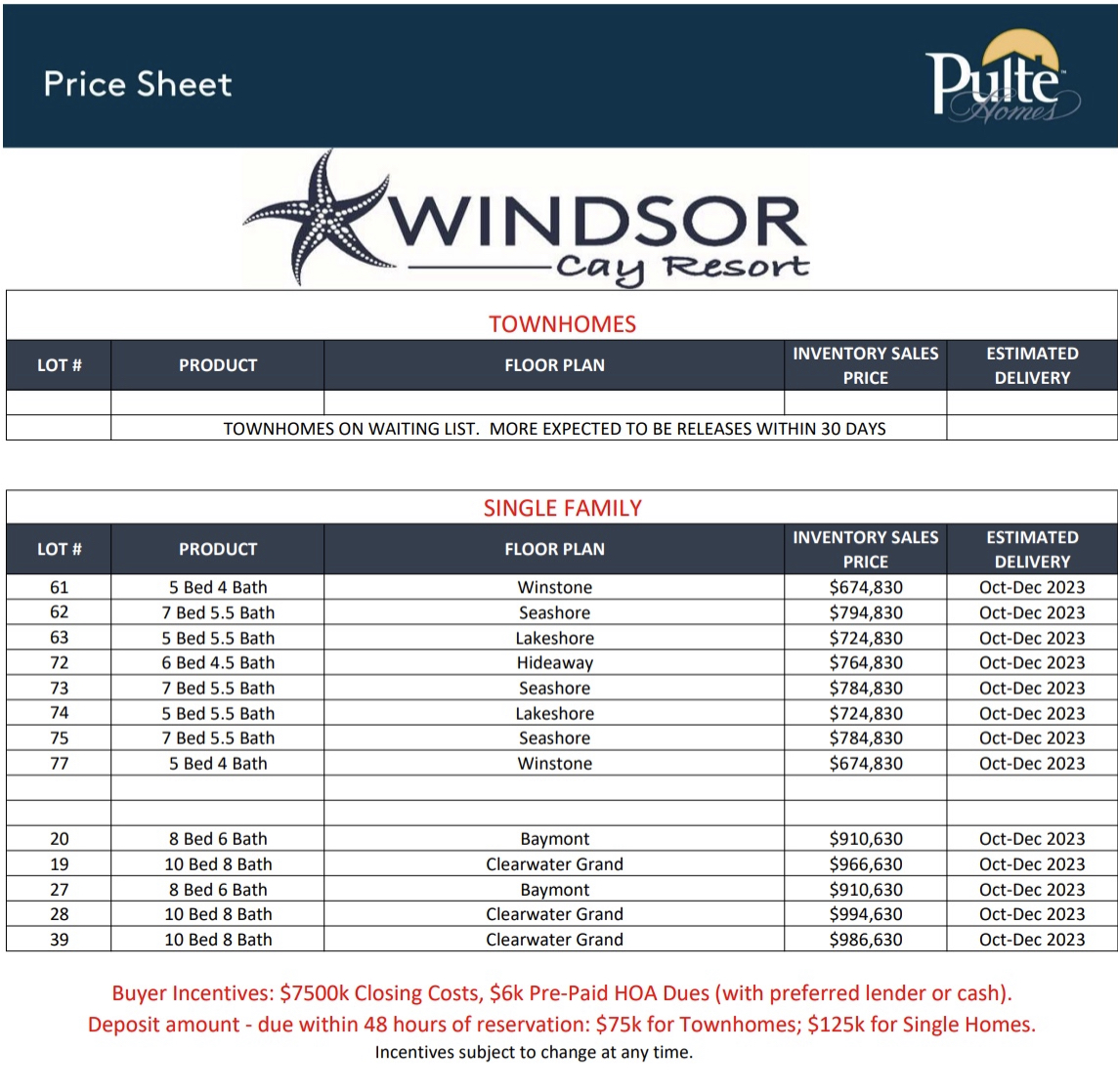 WINDSOR CAY ORLANDO PRICING- WEEK OF March 10, 2023 | Looking for a luxurious vacation destination near the heart of Orlando? Consider Windsor Cay - Disney World Vacation Resort by Pulte Homes! Our resort homes are the perfect choice for investors seeking an upscale vacation experience in Orlando, Florida. With close proximity to popular attractions like Walt Disney World, Universal Studios, SeaWorld, and Legoland, Windsor Cay Vacation Resort offers an unparalleled vacation experience. Book your stay today and experience the magic of Orlando!