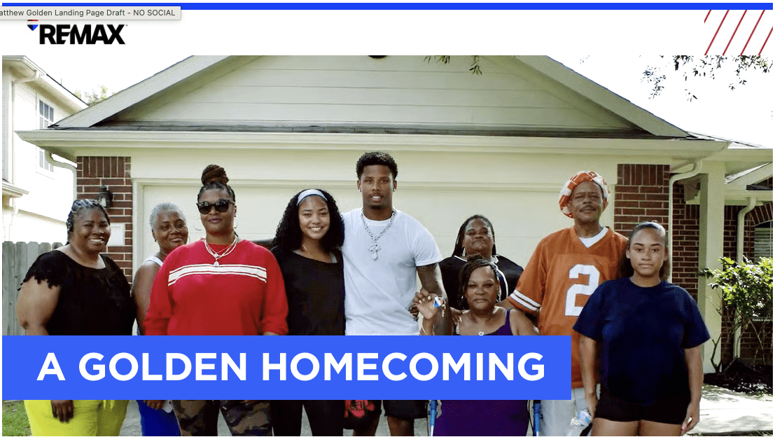 Matthew Golden Surprises His Family With a New Home NFL player Matthew Golden stands with his grandmother and other family members in front of their new house, celebrating a surprise homecoming.