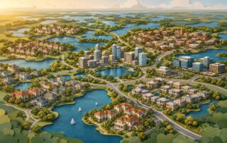 Best Places to Live Near Orlando – Relocation Guide | Luxury Orlando Homes for Sale | Daniel Wilson Remax Orlando Real Estate Expert Best places to live near Orlando illustrated with connected lakefront cities and communities