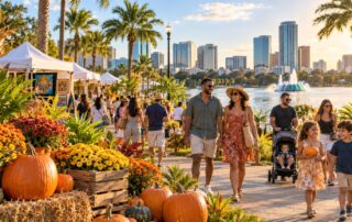 Orlando Fall Bucket List 2026 | Luxury Orlando Homes for Sale | Daniel Wilson Remax Orlando Real Estate Expert Things to do in Orlando this fall with pumpkins, palm trees, an outdoor market and a downtown lake