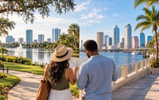Orlando Vs Tampa 2026 Relocation Guide | Luxury Orlando Homes for Sale | Daniel Wilson Remax Orlando Real Estate Expert Orlando vs Tampa comparison with an inland city lake and a Tampa Bay waterfront skyline